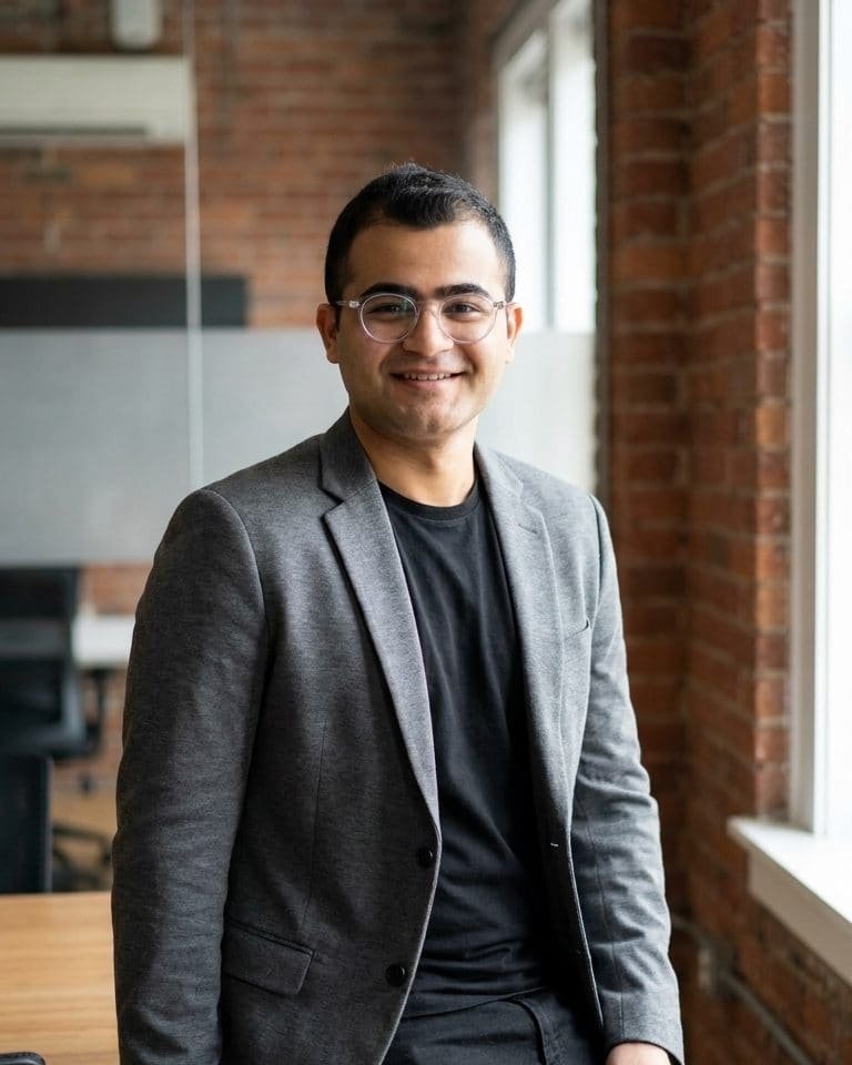 Md. Sayed Sekandar, founder of Surge Hub, in the Toronto office